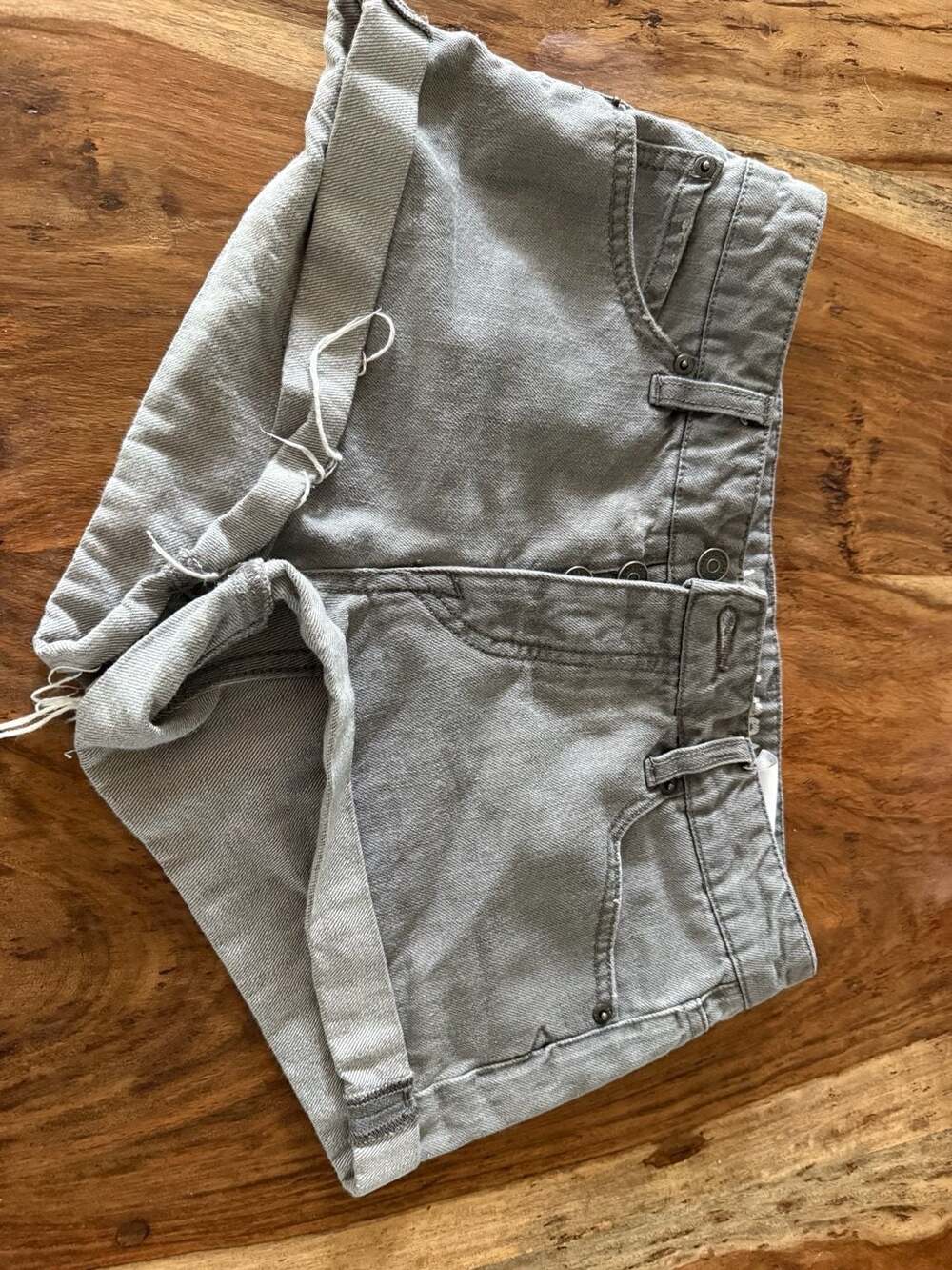 Volcom Stoned Rolled Short Gray Denim Size 26